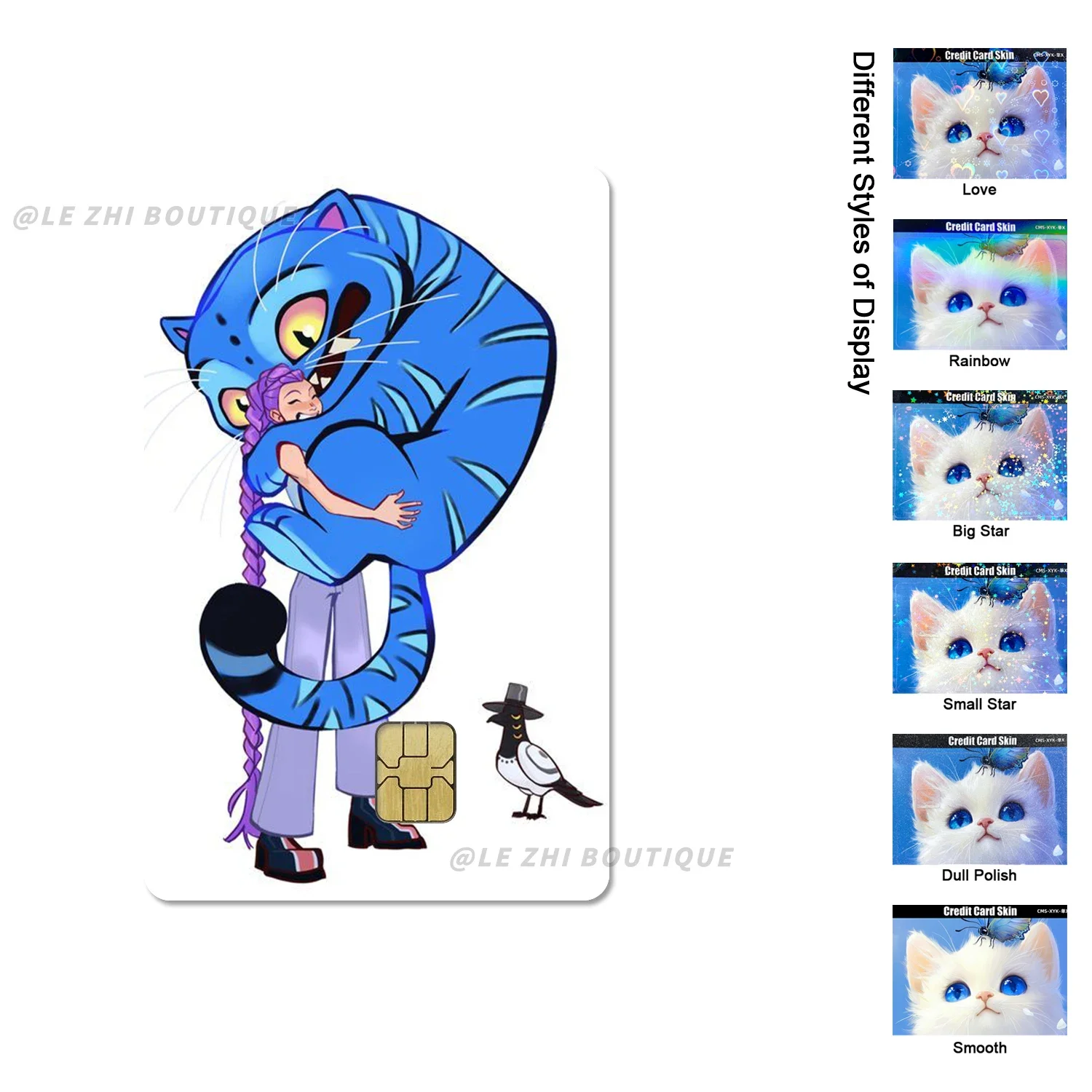 2025 Movie Kpop Demon Hunters Tiger Credit Card Skin Stickers Huntrix Saja Boys Shining Stars Frosted Rainbow Credit Card Skin