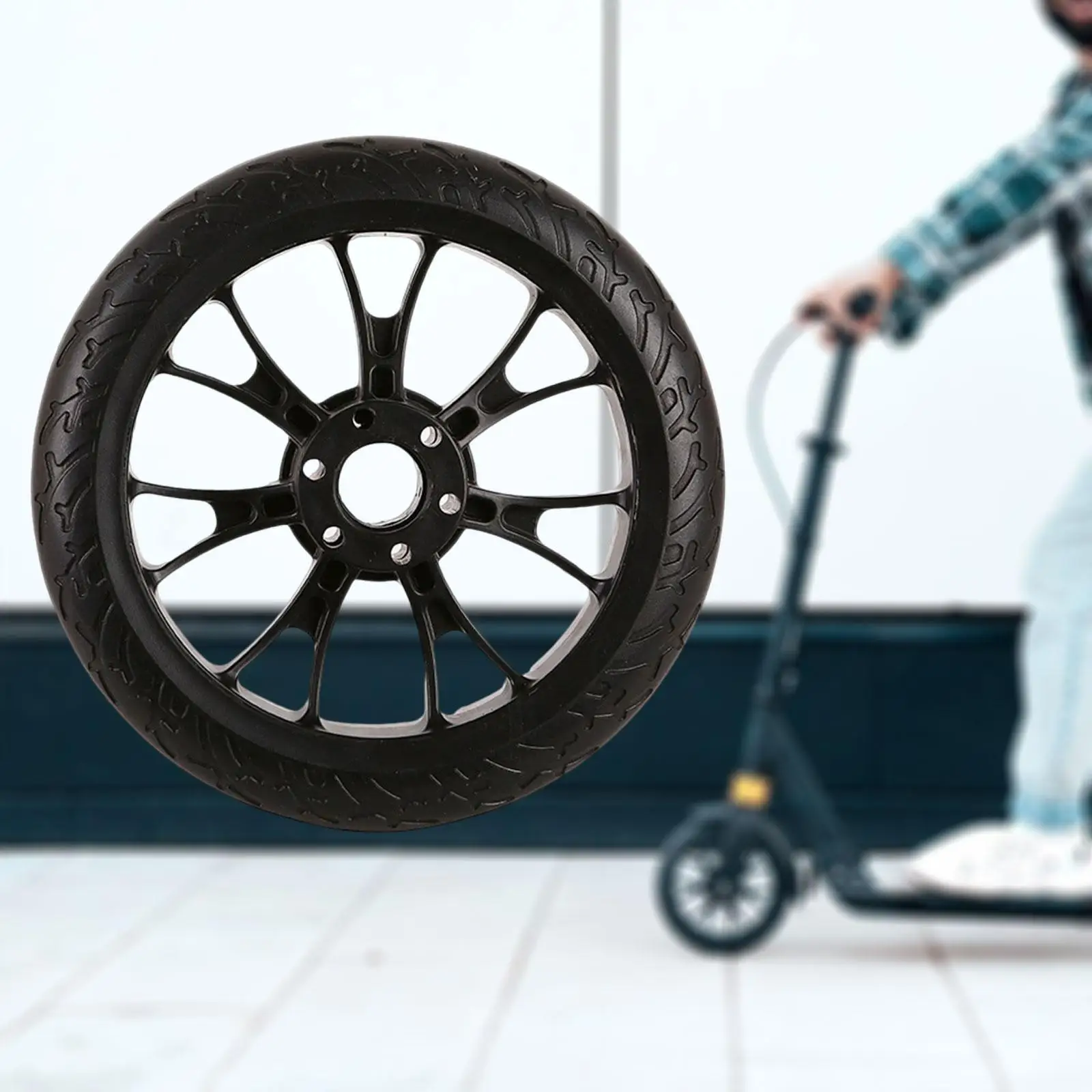 

Bike Replacement Wheel PU Anti Slip Solid Airless Tire for Children Balance Bike Accessories Protection