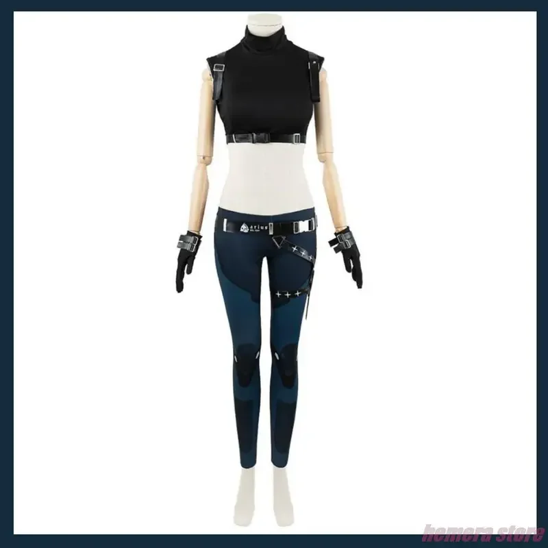 Anime Spiel blaue Ware Projekt MX Jomae Saori Cosplay Kostüm Perücke lange Trenchcoat Stiefel Frau sexy Halloween Karneval Anzug