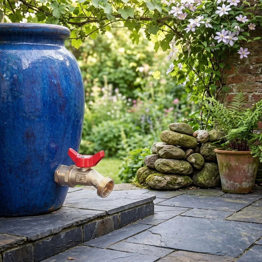 For Home Garden Use Rainwater Collection Kit Garden Hose Connector Garden Water Connector Quarter-turn Ball Valve