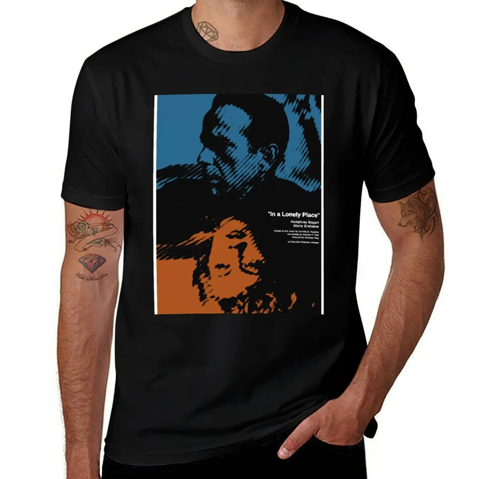

In a Lonely Place (1950) - Movie poster design T-Shirt boys animal print designer shirts graphics summer 2025 Men's clothing