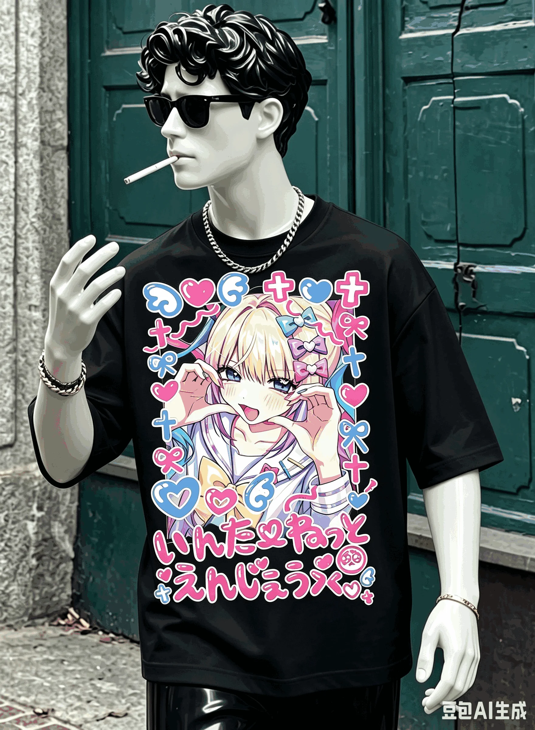 Needy Streamer Overload Übergroßes Unisex-T-Shirt mit Grafikdruck und Rundhalsausschnitt für Männer und Frauen, hochwertig, Y2k, kurze Ärmel, atmungsaktiv – Detail 13