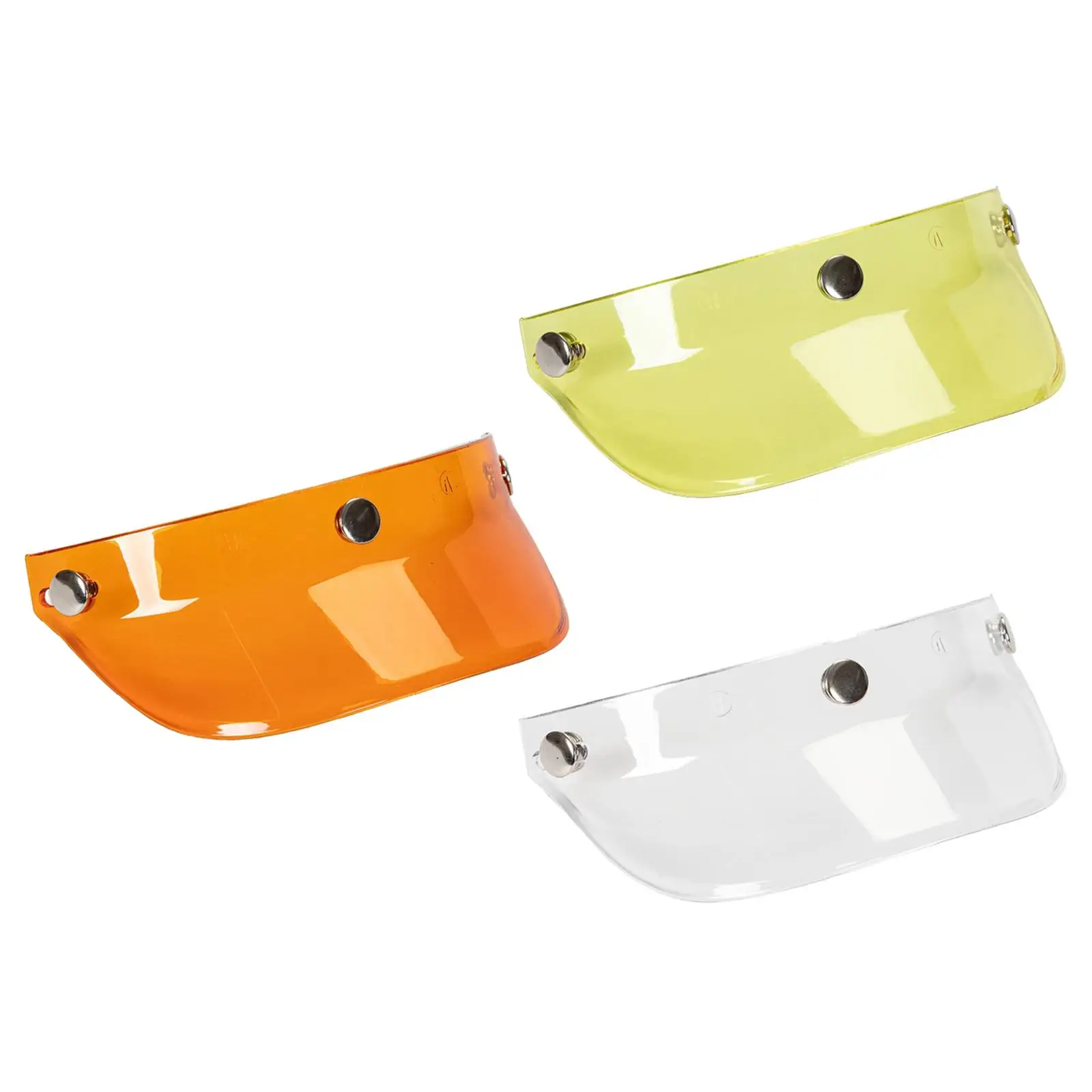 Viseira de capacete de motocicleta Peak 3-Snap Universal Sun Shade substitui