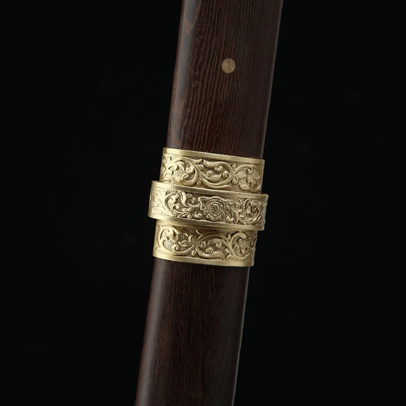 Chinese Suying Tang Straight Sword Folded Steel Blade with Rose Wood Scabbard for Martial Arts Training And Wakizashi Decoration