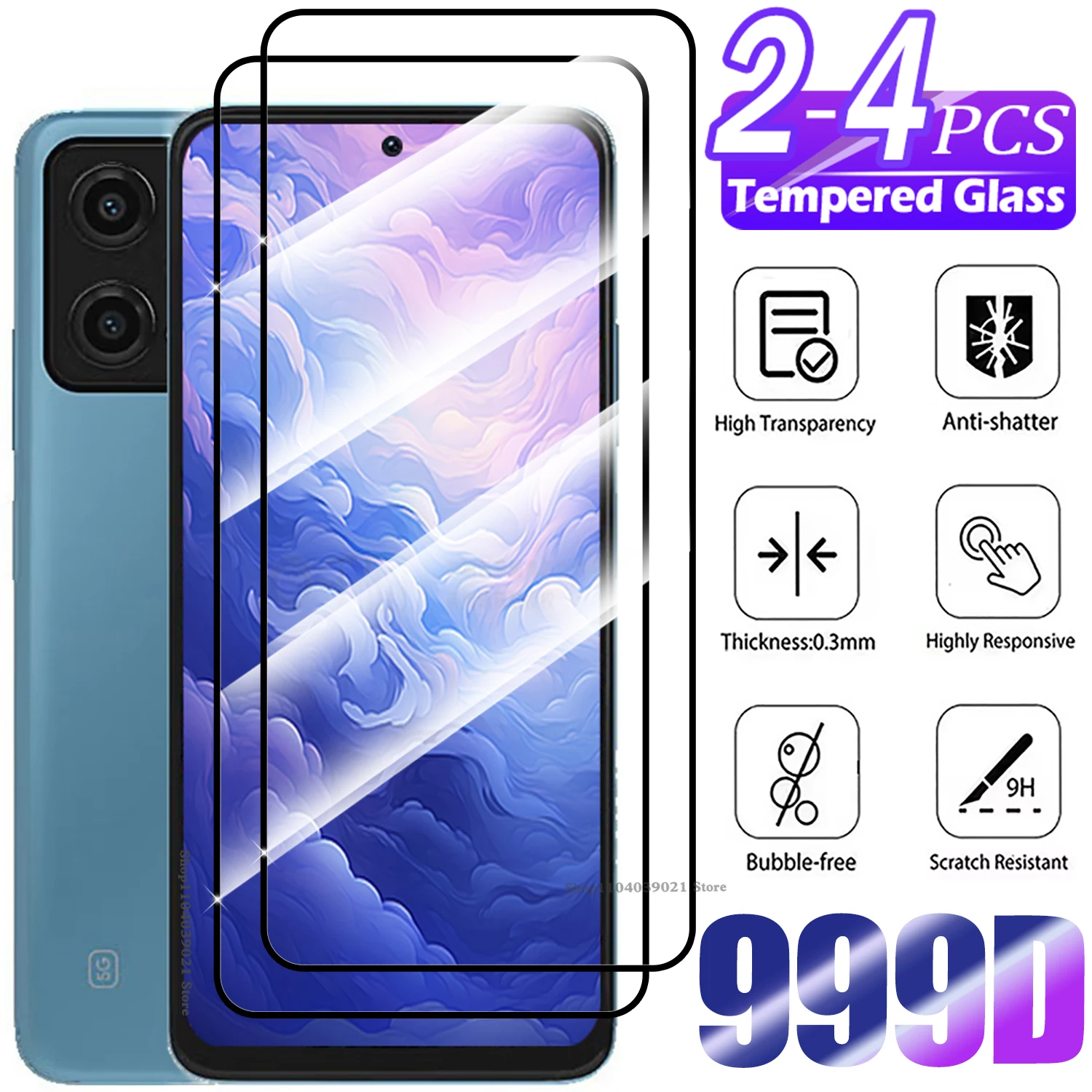 2/4Pcs Tempered Glass For Poco X6 Pro 5G Glass Full Cover HD Screen Protector Film For Xiaomi POCO X3 X4 GT X5 X6 Neo