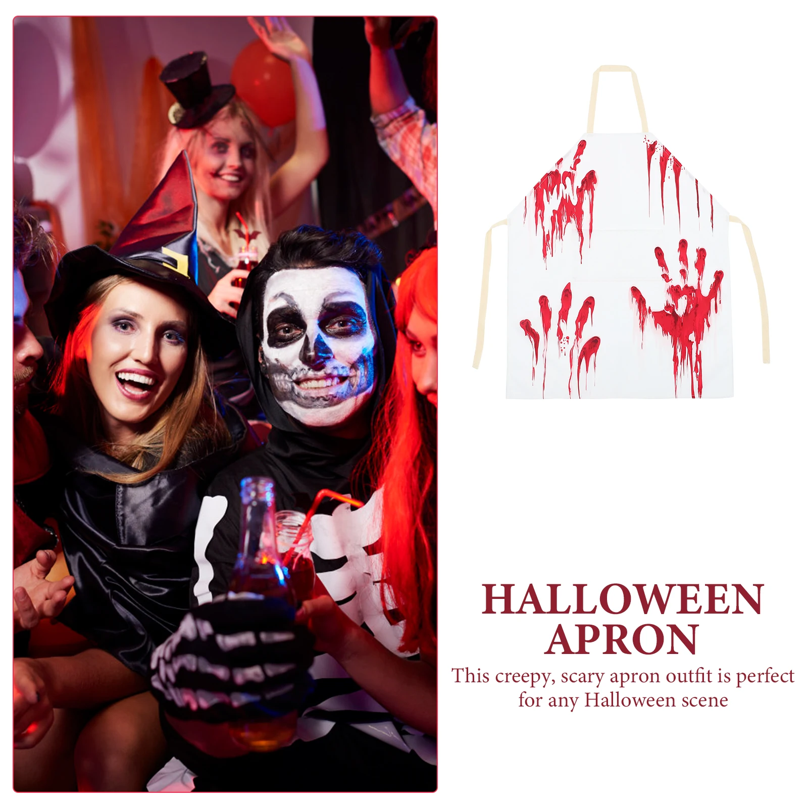 

Horror Apron Fun Polyester Halloween Bloody Decorations Cosplay Indoor Scary Costumes