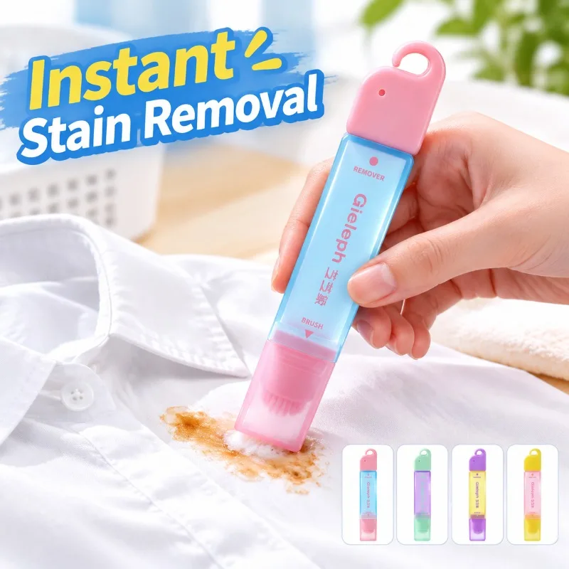 Transparent Stain Remover Pen Instant Emergency No‑Wash Portable Spot Cleaner for White Clothes Fabric Oil Sauce Food Stains
