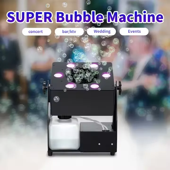 Neue Stil Fullcolor Blase Maschine Große Luft Säule Blase Maschine Fernbedienung Event Zeigen Hochzeit RGBW Blase Blasen Maschine