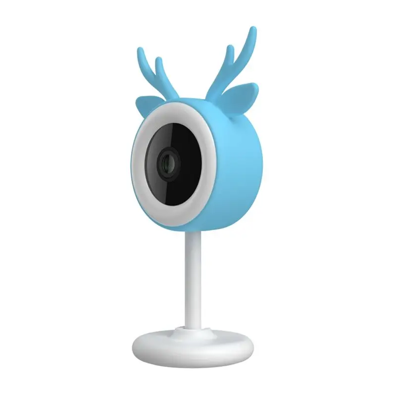B23B Baby Monitor WIFI Tuya Camera Children Wireless Temperature Display Cry Detection Baby Surveillance Intercom EU PLUG