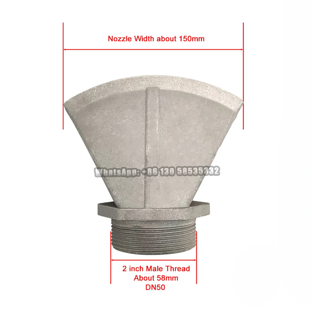 

Насадка для грузовика Duckbill, 1,5 или 2 дюйма, DN40, DN50, широкий веерообразный плоский спринклер, регулируемое универсальное основание, санитарный