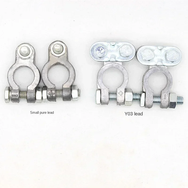 2pcs Car Battery Clamp Battery Pile Head Terminal Clamp Terminal Connection Pure Copper Battery Terminal Stable Not Falling Off