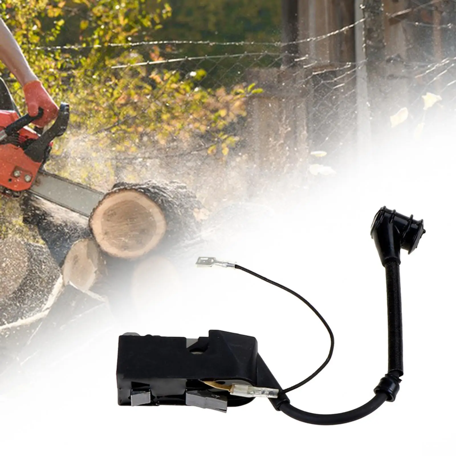 2x คอยล์จุดระเบิดความจุสูง อะไหล่ทดแทนคอยล์จุดระเบิดสำหรับเลื่อยยนต์