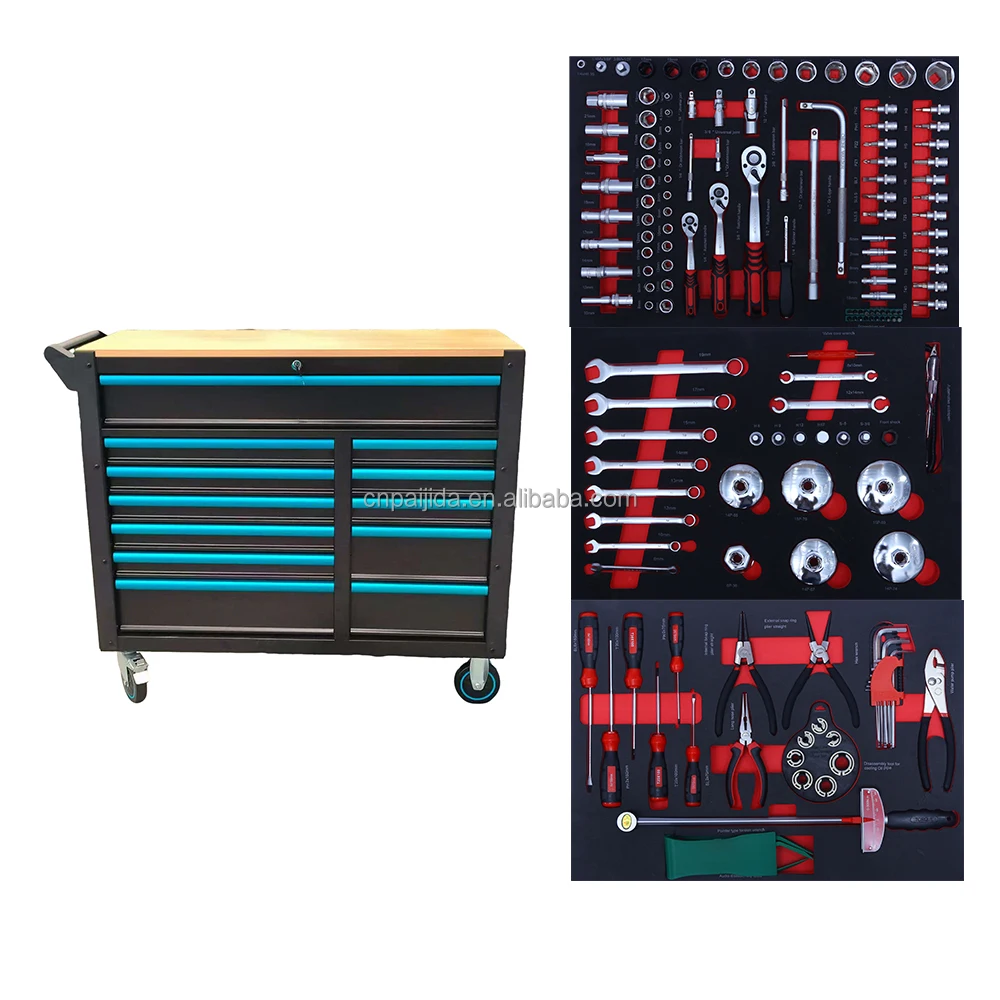 

Industrial Iron Tool Cabinet Keyed Lock OEM Customizable Drawers Wheels Modern European Style 300kg Load Capacity