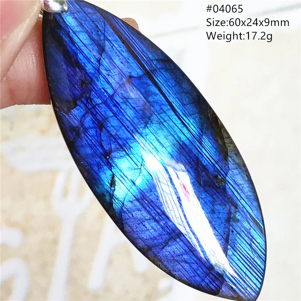 Natural Blue Light Labradorite Pendant Necklace Jewelry Beads Women Men Colorful Labradorite Stone Necklace Pendant AAAAA