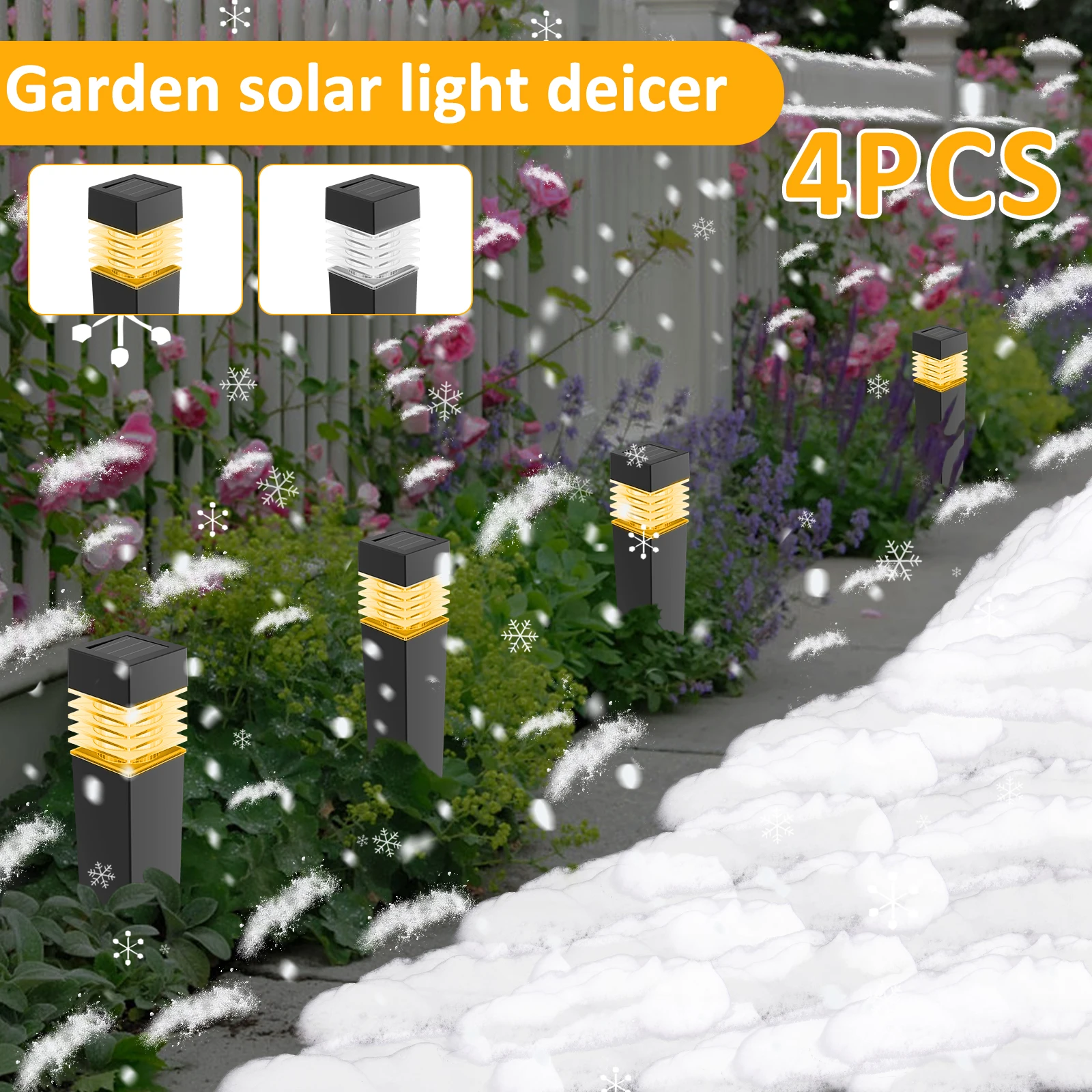 

4PCS Solar Pathway Lights Outdoor Led Solar Pathway Lights IP65 Waterproof Outdoor Solar Lamp Rechargeable Solar Lawn Light