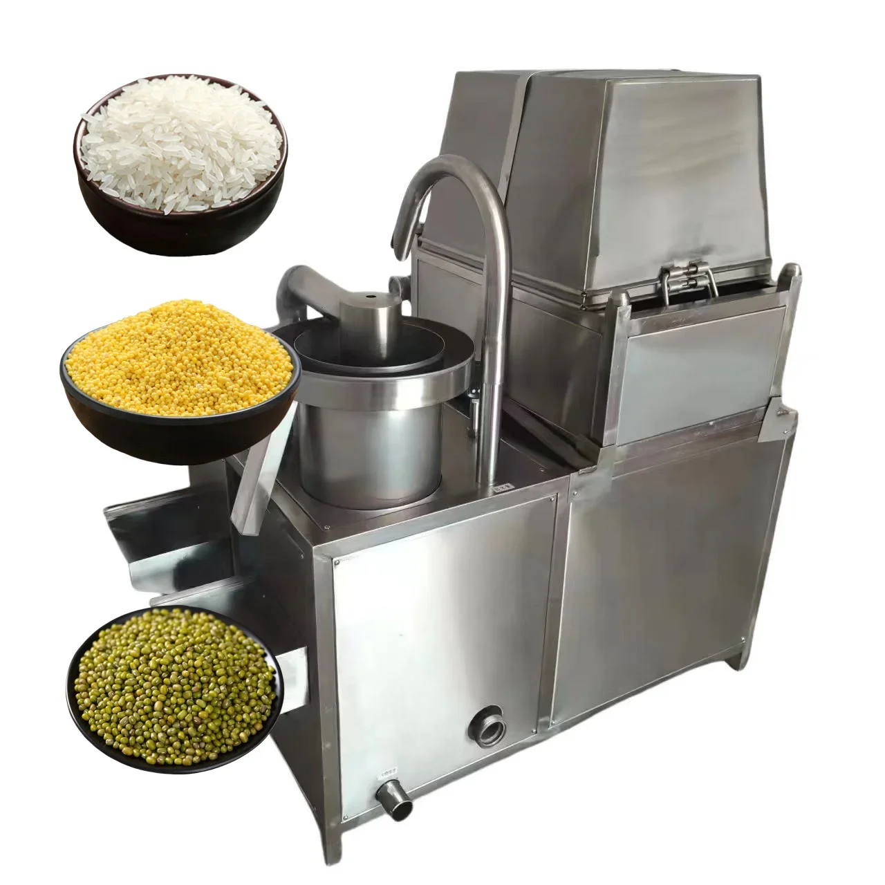 

Factory Directly Supply 500kg/h Grain Washing Equipment Commercial Rice Washer Rice Washer Machine for Sale