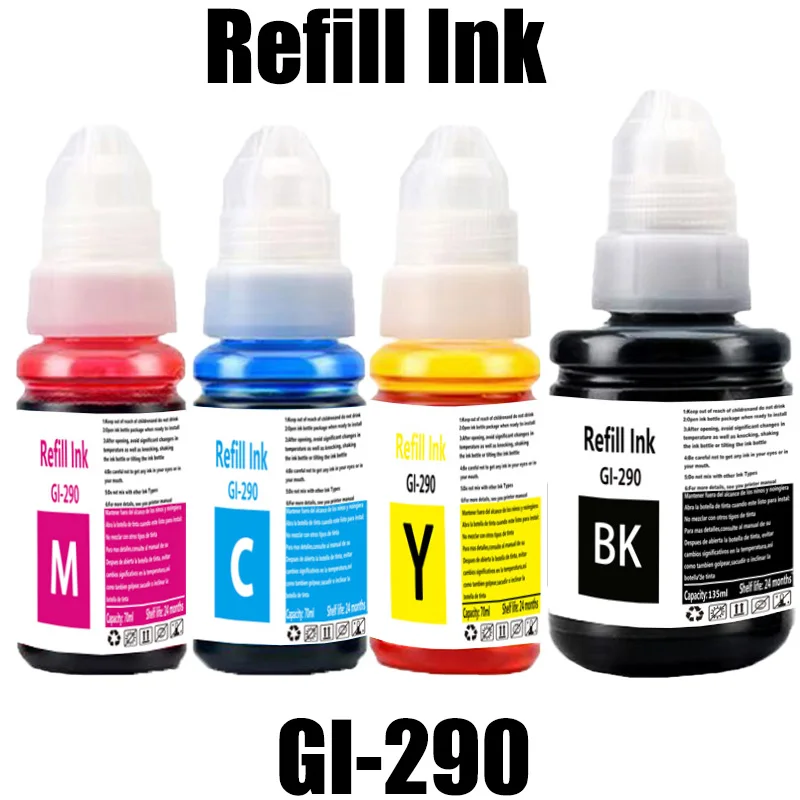 

GI-290 GI 290 Ink Refill G3200 G4210 Compatible Replacement for Canon GI 290 Ink Bottles Kit for G1200 G2200 G4200 G1000 G1100 G