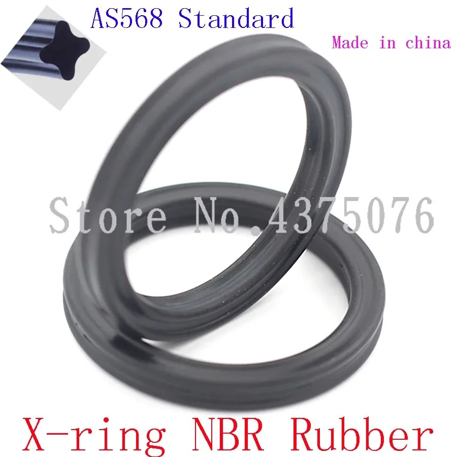 

3.63/4.42/5.23/6.02/7.56/9.19/10.78/12.37/13.95/14.7*2.62 ID x CS X-Ring (NBR) 70 ShA X-Seals Quad ring AS568 Standard XRing