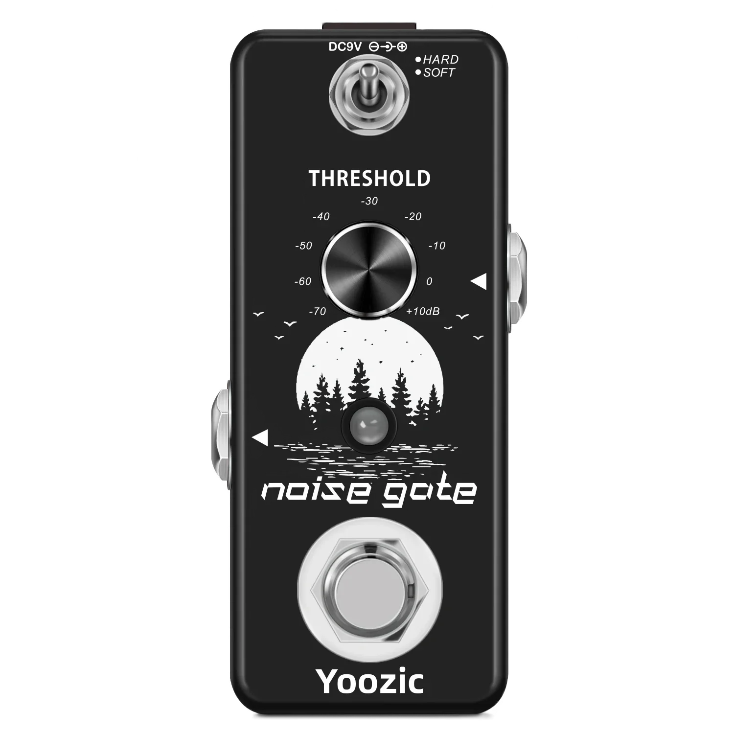 Yoozic Guitar Noise Gate Pedal Noise Reduction Effect Pedals for Electric Guitar Hard Soft 2 Modes