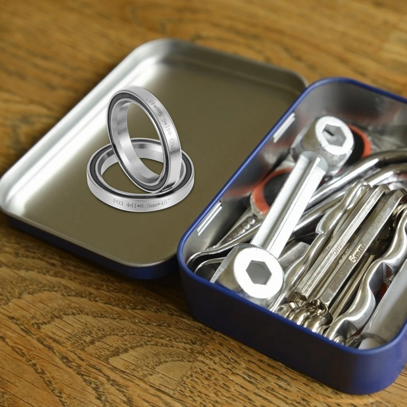 

2Pcs Headset Bearings Metal Sealed Bicycle Bearing Replacement Heavy Duty Waterproof Bike Repair Cycling Accessories