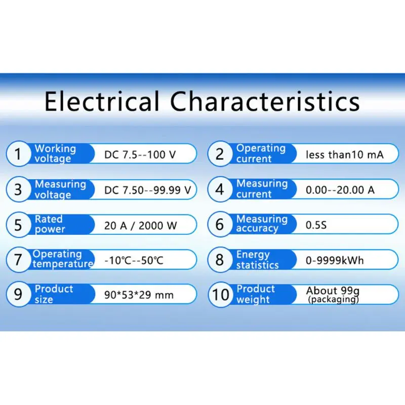 High Accuracy Voltmeter Ammeter Wattmeter Power Energy Meter kwh Watt Amp