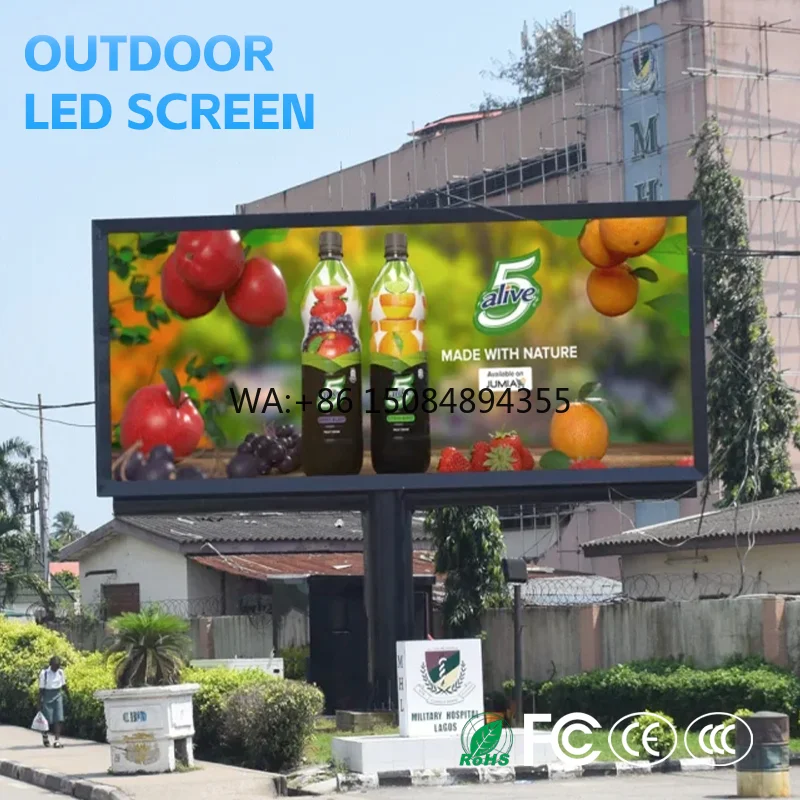 

4K P3 P5 P6 P8 Outdoor Full Color LED Video Wall Panels, High Brightness Outdoor Advertising Display Screen