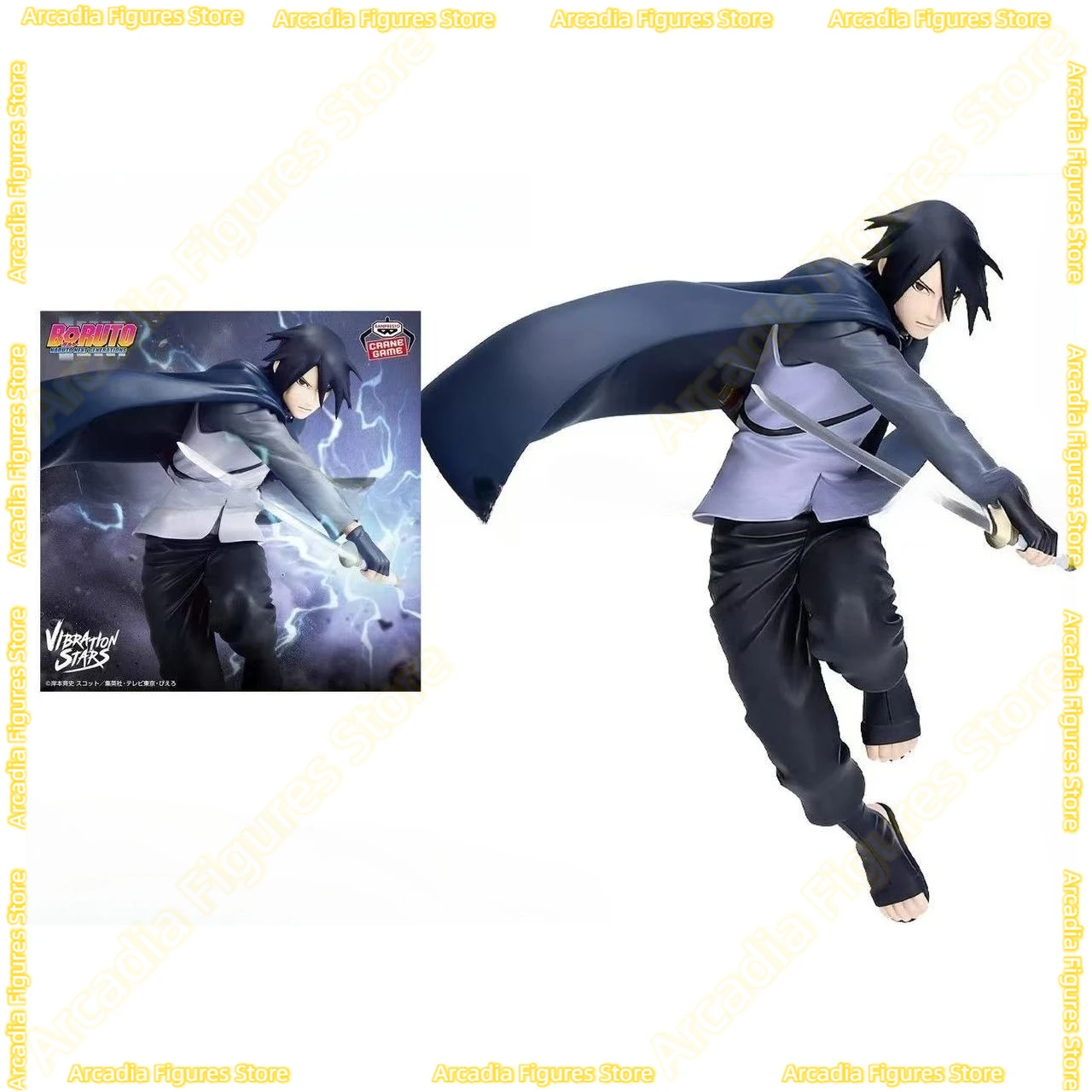 

In Stock!Original BANDAI Anime Naruto BorutoNaruto Next Generations Vibration Stars Uchiha SasukeII Anime Figure Model Doll Toy