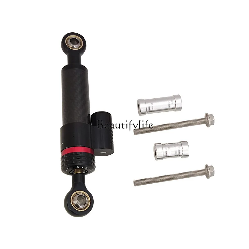 

Motorcycle accessories Front modified carbon fiber titanium ruler directional damper steering stabilizer