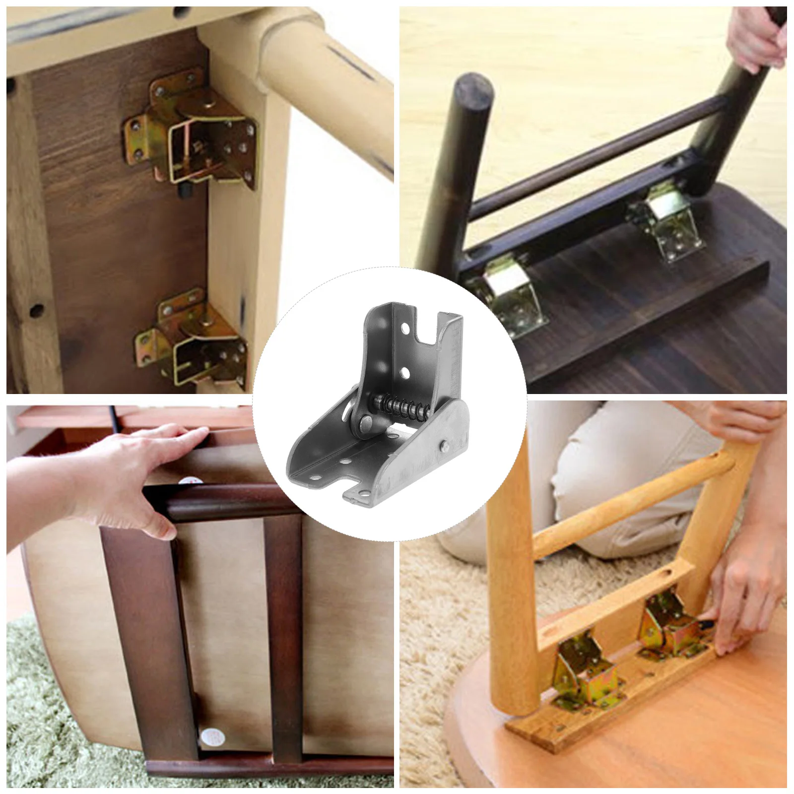 

4pcs Self-Locking Folding Heavy Duty Closer Residential Furniture Parts Snap-Lock Stable Space-Saving Garage Workshop Office Use