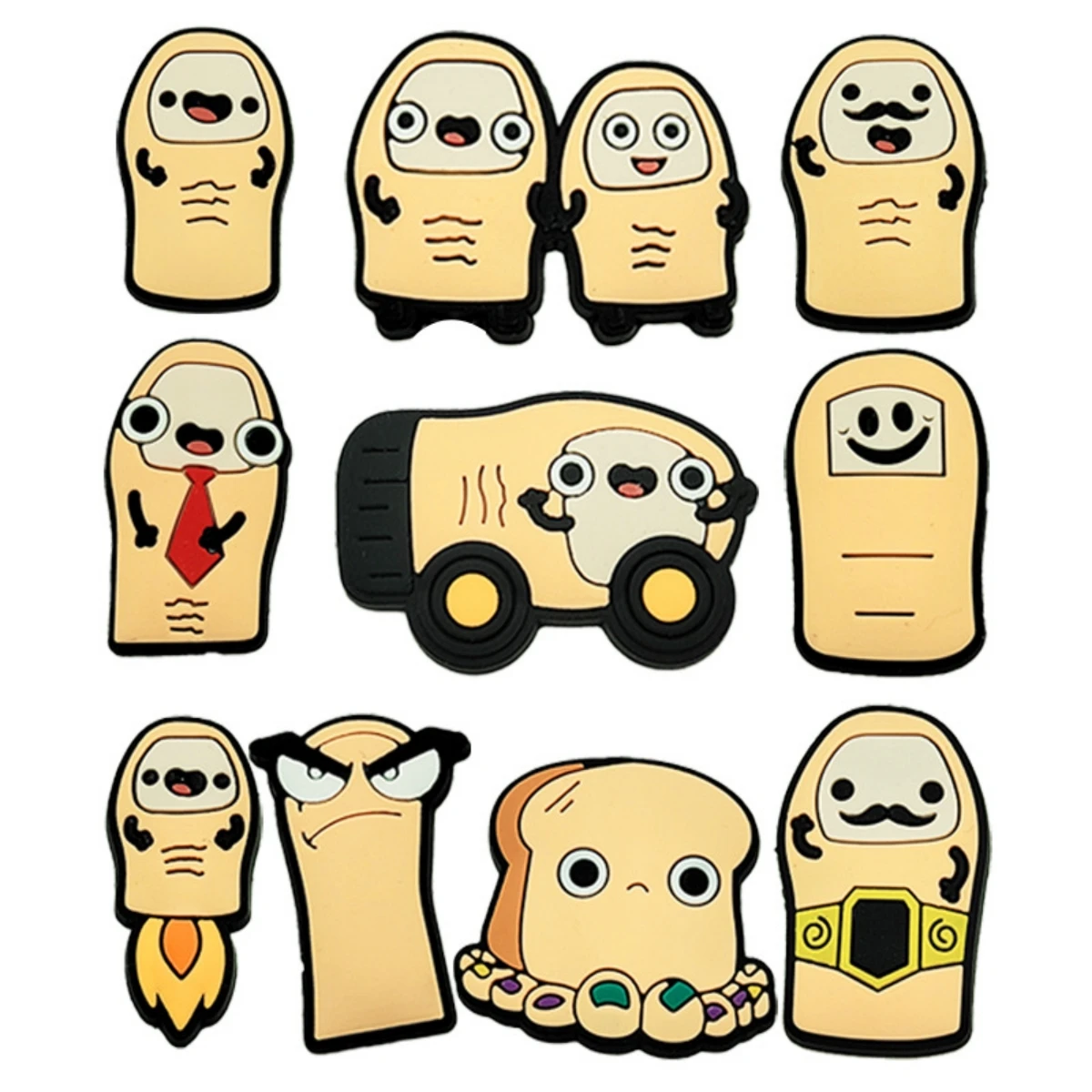 

10Pcs Funny Toe Shoe Charms, Cute Sandals Shoe Decoration Charms Set for Women Men and Adults