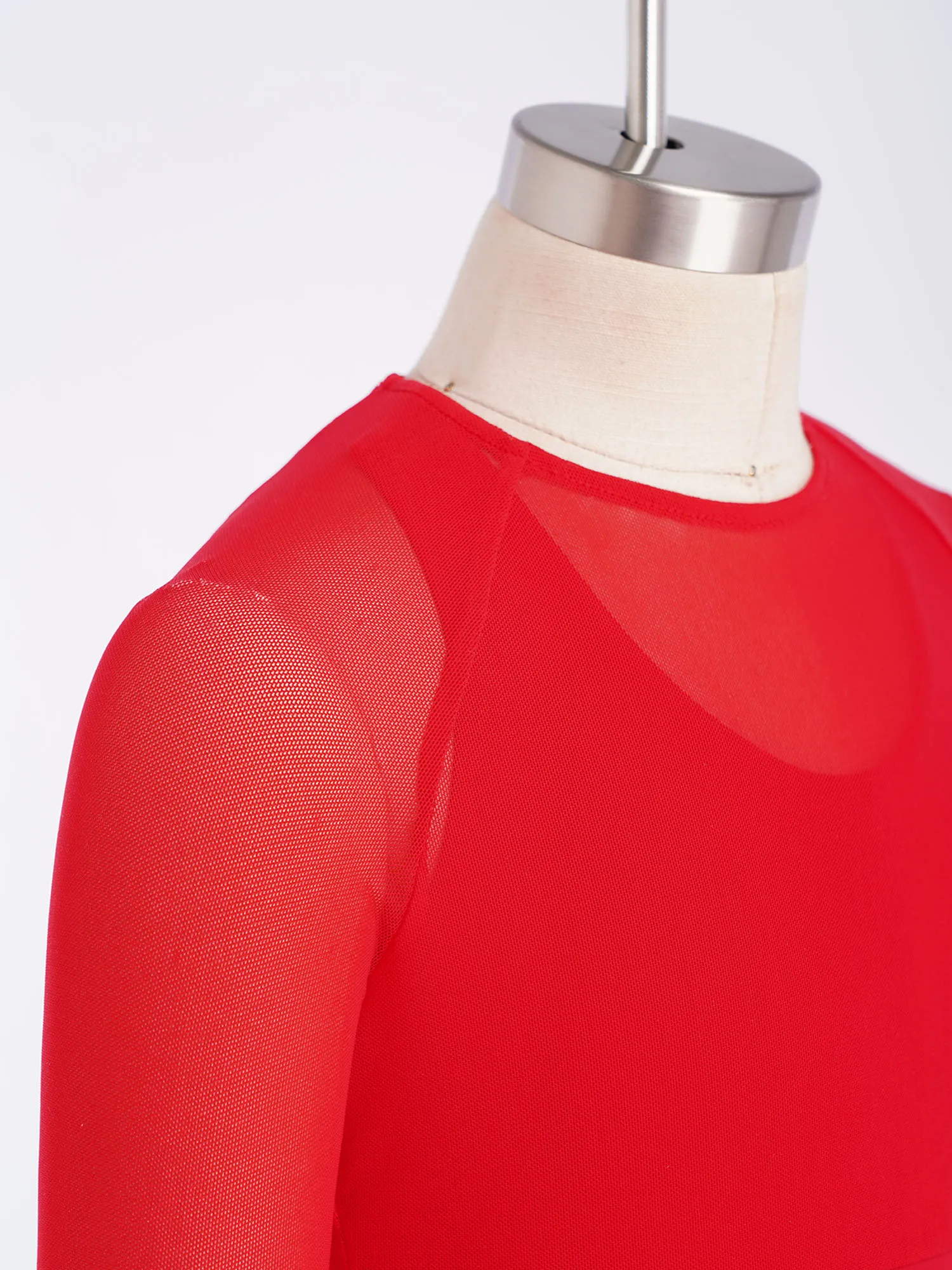 Women Long Sleeve Mesh Crop Top Built-in Vest Hip Hop Dance Sports Tops Trainning Exercise T-shirts Yoga Workout Run Activewear