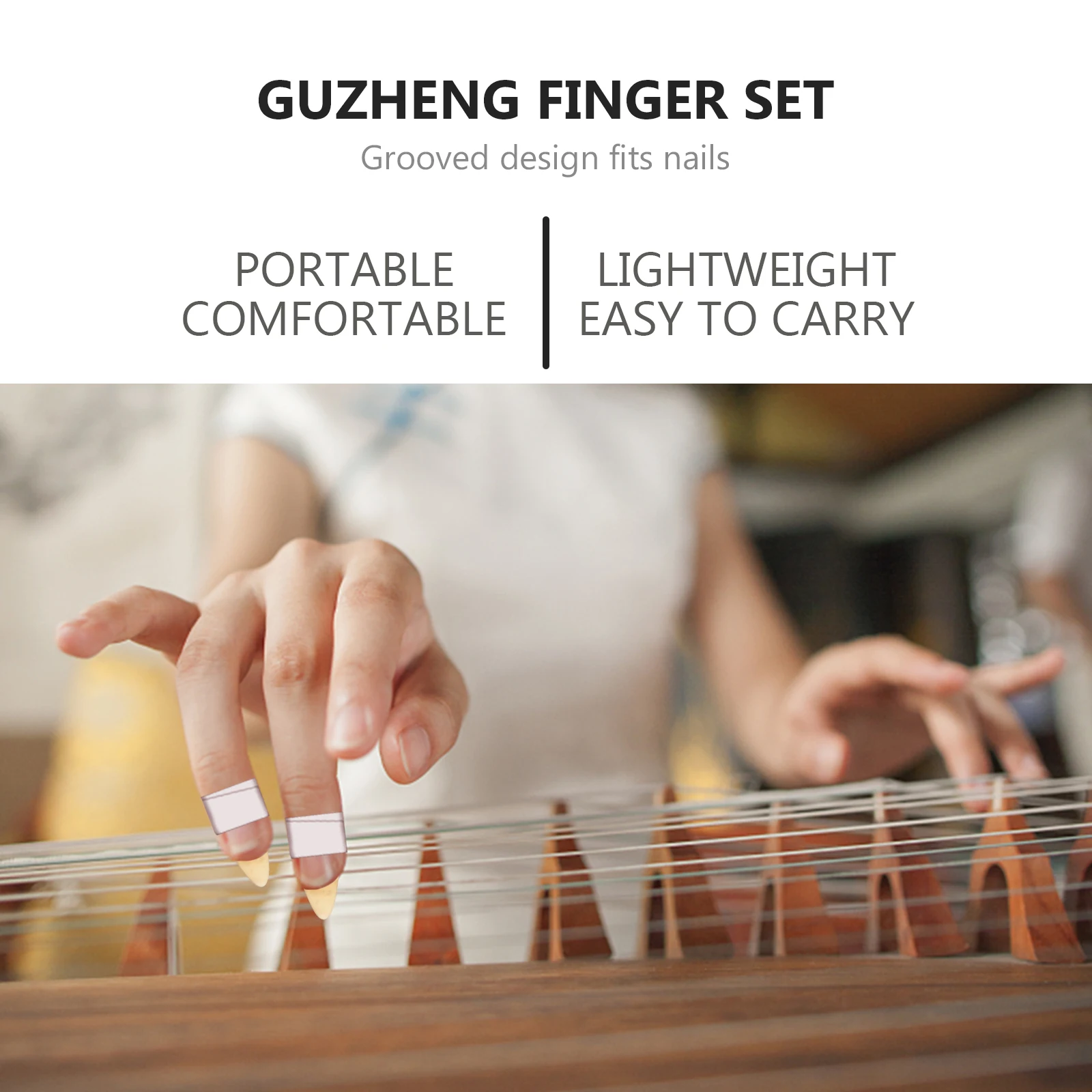 

Guzheng Fake Nails 10PCS Sturdy Finger Protectors Use Stringed Instrument Accessories Covers for Guzheng Players