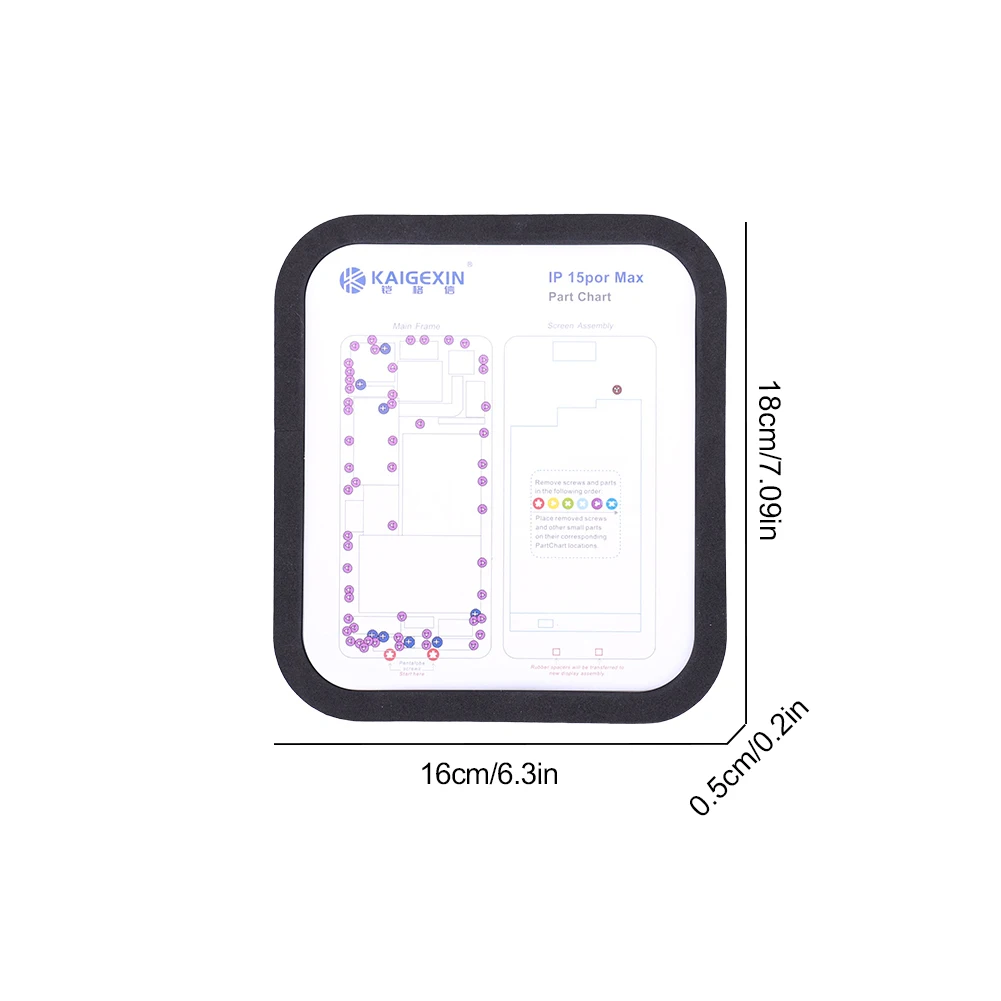Alas Magnetik Penahan Sekrup Profesional untuk iPhone 15 14 13 12 11 Pro Max