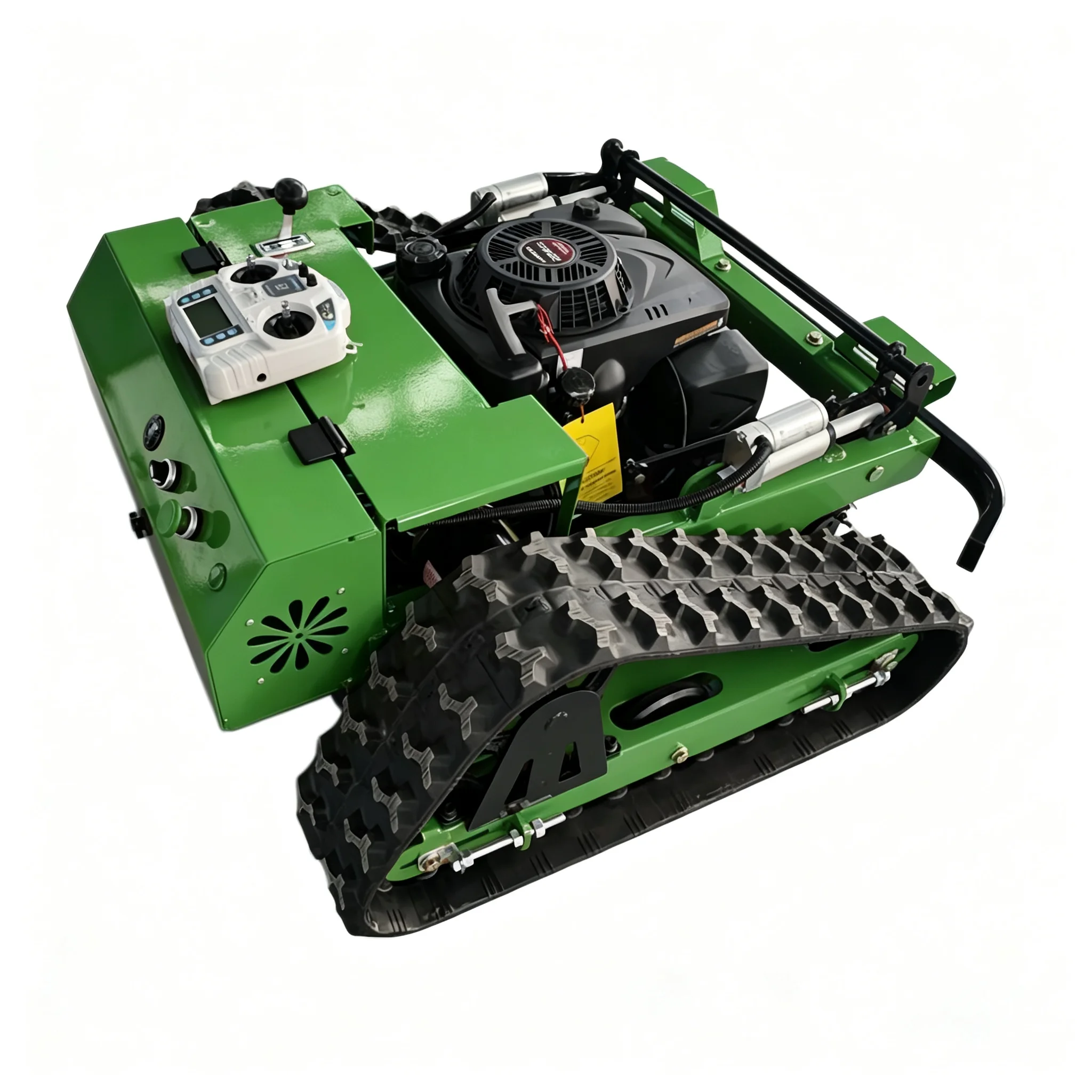 Custom Smart Remote Control Tracked Lawn Mower, Heavy Duty Brush Cutter, All Terrain Crawler Grass Cutting Machine, OEM Customiz