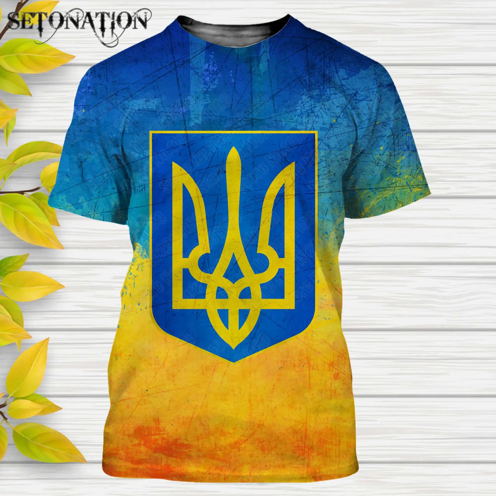 Ukrainian Symbo t shirt men women 3D print t-shirts Harajuku style tshirt streetwear summer tops