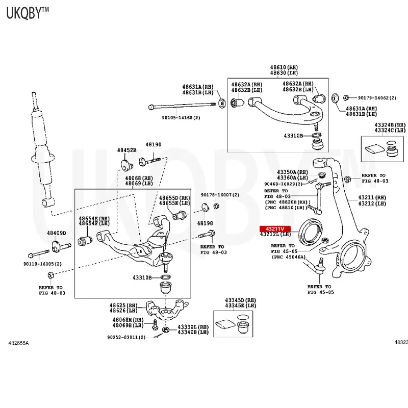 Gu an gqi To yo ta F J Cr uz e 2007-2022 9031672001 oil seal (for right steering knuckle)