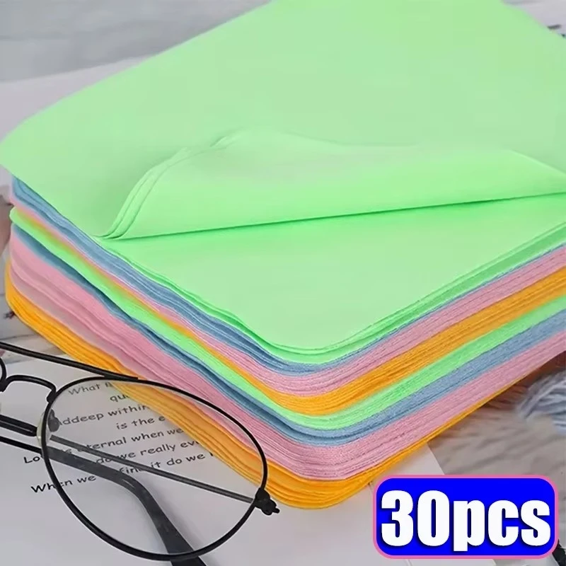 5-30Pcs High Quality Chamois Glasses Cleaner Microfiber Cleaning Cloth for Lens Phone Screen Cleaning Wipes Eyewear Accessory