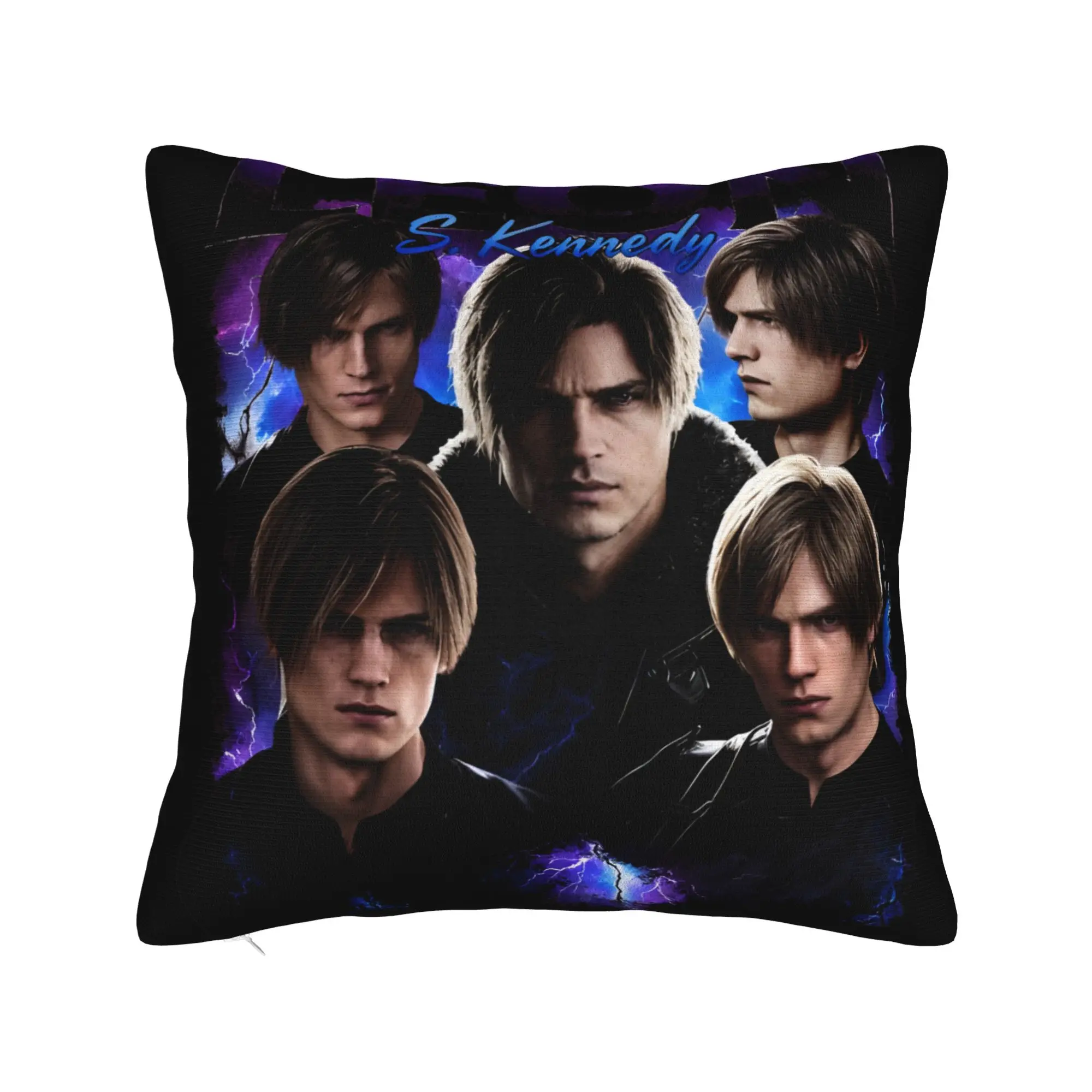 Leon Kennedy  Re9 Requiem Residents Evils Pillowcase Soft Cushion Cover Decoration  Throw Pillow Case Cover Home Square 45X45cm