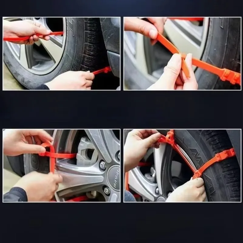 For Car Tyre Snow Chains Anti-skid Winter Outdoor Car Tire Wheel Chain Emergency Double Grooves Anti Slip Car Accessories Nice