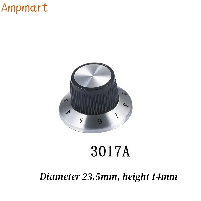 Ampmart Bakelit-Knöpfe 23,5x14, 29x18, 37x15 mm für Audio-Potentiometer, Schalter und Effektpedale; Knopfloch: 6,0 mm – Detail 12