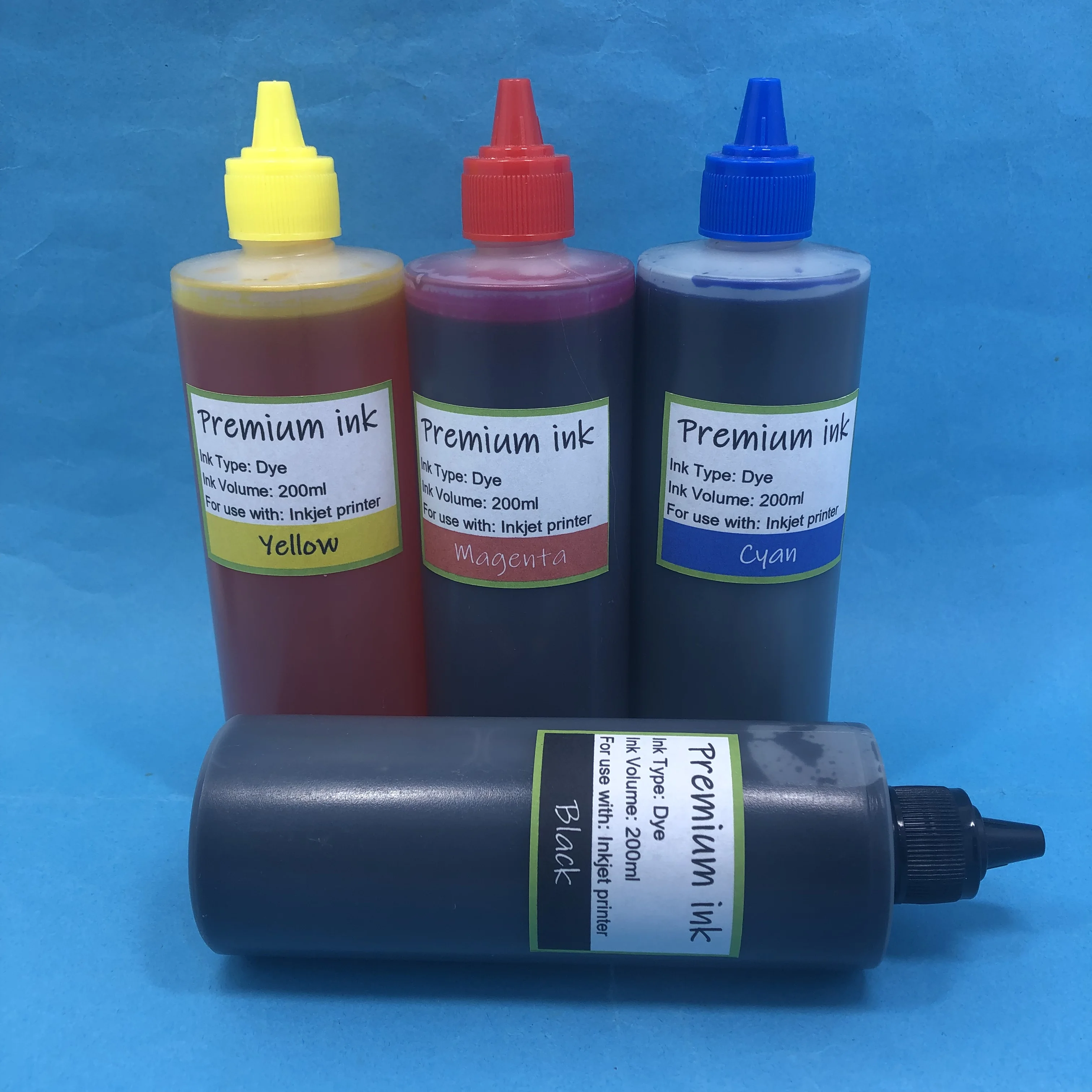 YOTAT 4×200ml Dye Ink for HP 711 950 951 952 953 954 955 970 971 980 981 Ink Cartridge or CISS for HP  Officejet 7720 7730 7740