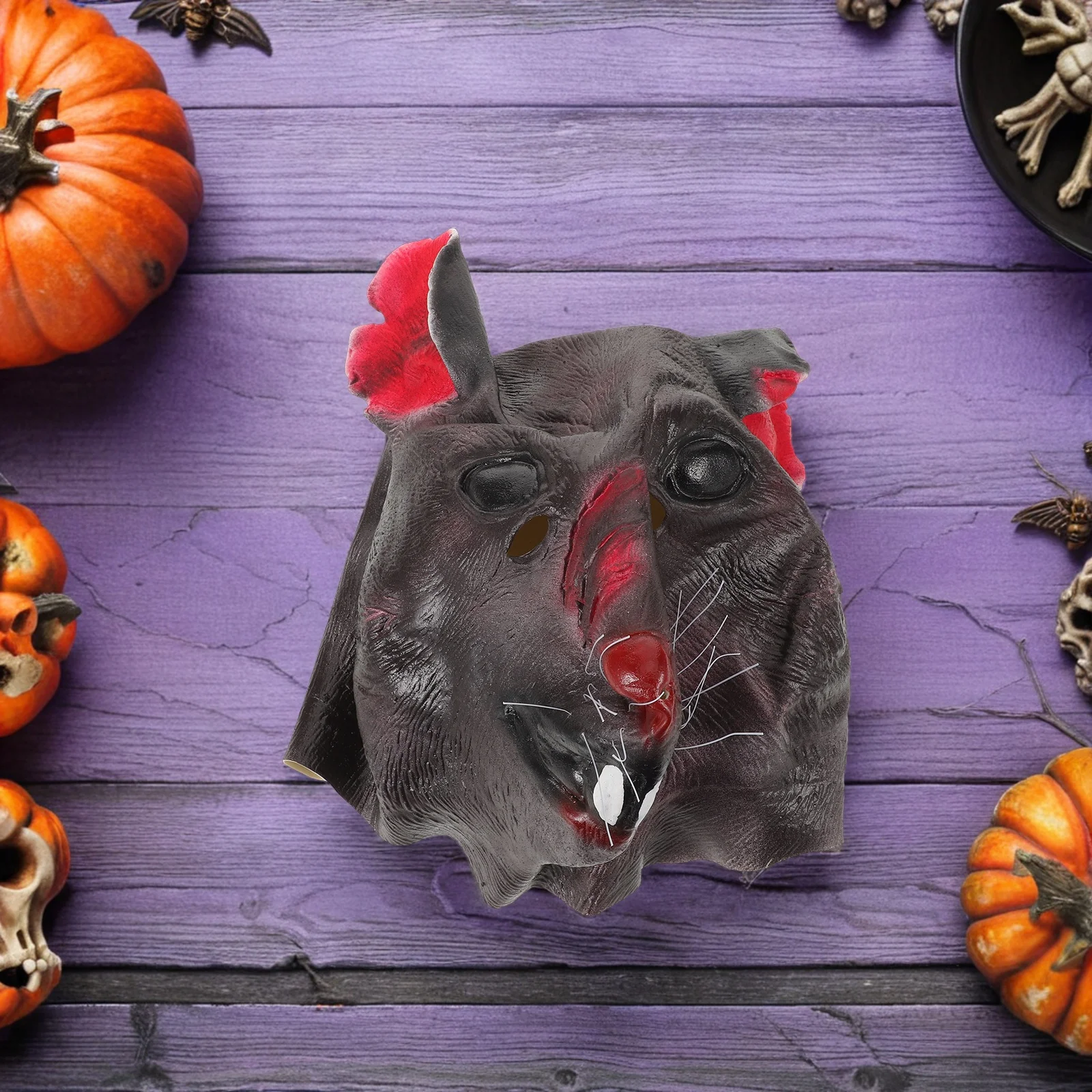 

Mouse Head Mask 3D Half Face Realistic Rat Mask for Adults Halloween Masquerade Cosplay Party Props Animal Costume