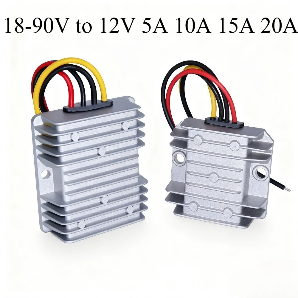 

20V-90V to 12V 5A 10A 15A 20A DC DC Converter Step Down Voltage Regulator 24V 36V 48V 60V 72V Transformer Car Power Supply