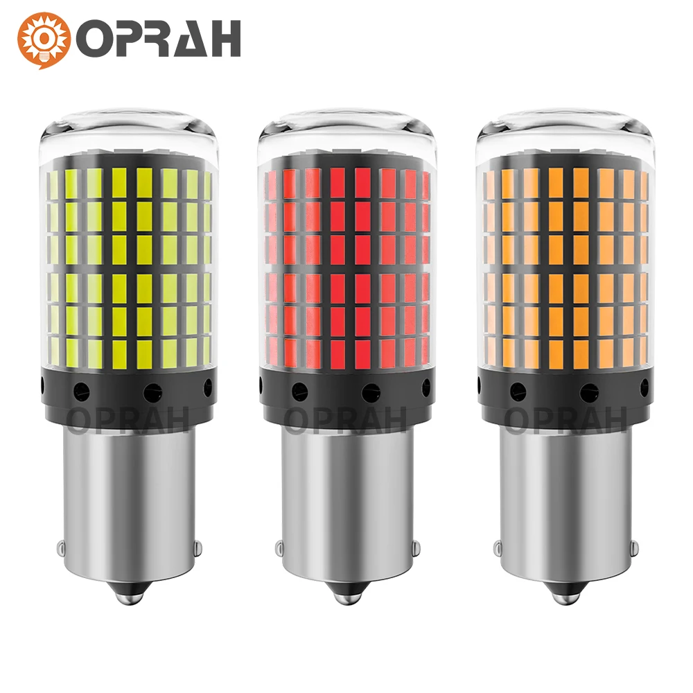 2pcs Oprah Super Bright Car Light PY21W P21W LED 1156 1157 BAY15D P21/5W Canbus Turn Signal Lamp 3014SMD No Error Brake Bulb 12V