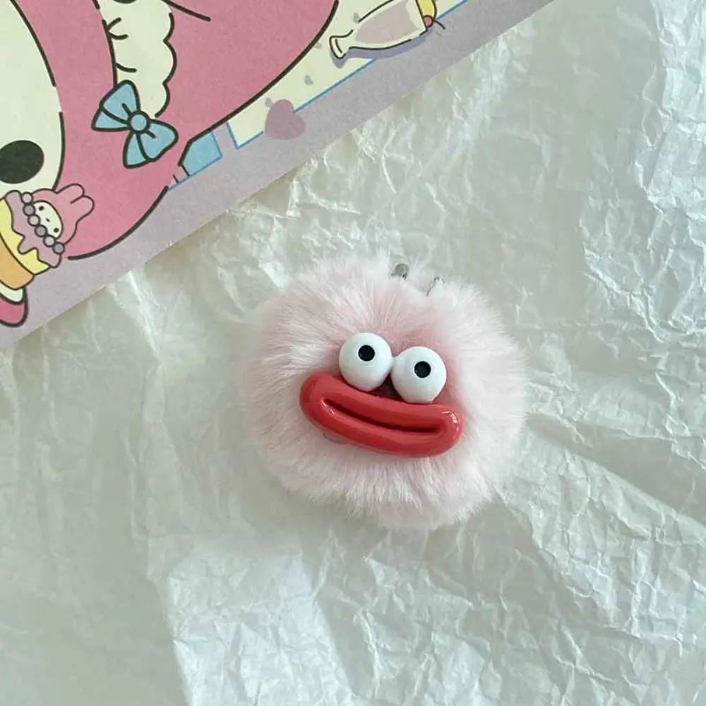 Simpatico cartone animato divertente portachiavi clown peluche farcito salsiccia bocca portachiavi colorato soffice bocca grande peluche ciondolo auto