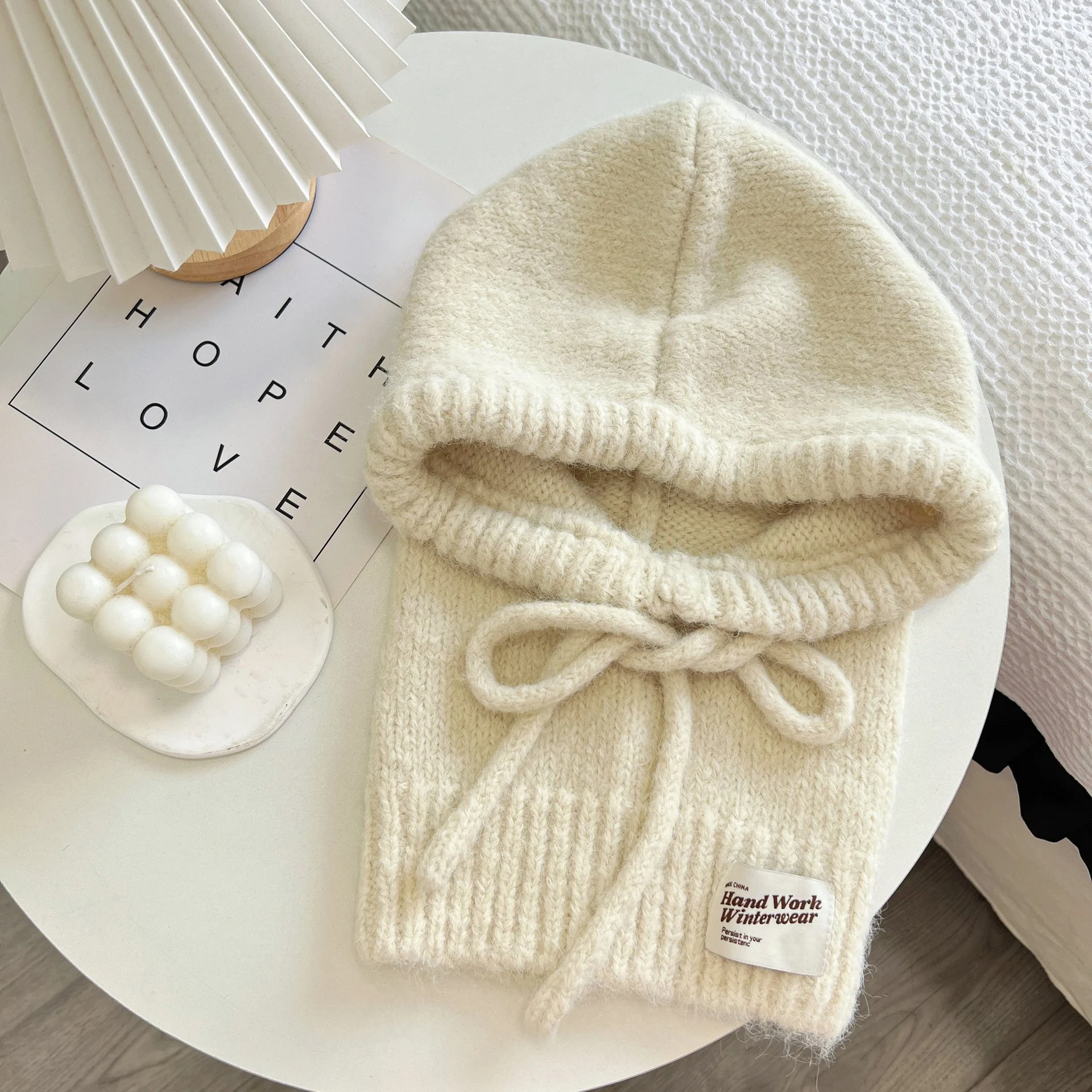 Gestrickte Mützen, Mütze für Männer und Frauen, Winter, warm, Unisex, mit Kapuze, Halsband, Schal, Mütze, Skimütze, kalte Hüte, Sturmhaube, Mützen, Motorhaube – Detail 21
