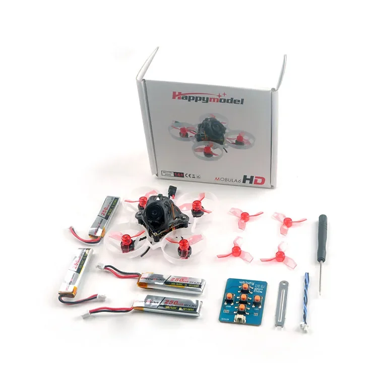 

HappyModel Mobula6 HD V2 65mm FPV Tinywhoop Drone CrazybeeF4 Lite V3.1 5A 400mW Runcam Split3 Lite 1080P DVR EX0802 KV19000 1S