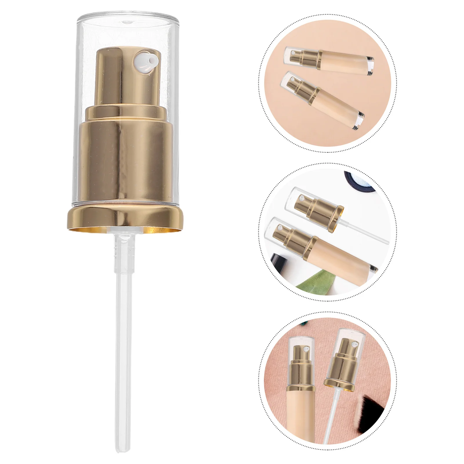 2 قطعة رأس المضخة لكريم الأساس السائل استبدال البلاستيك موزع السلس ماكياج الضغط مستحلب مضخة ملحق أداة العناية بالبشرة