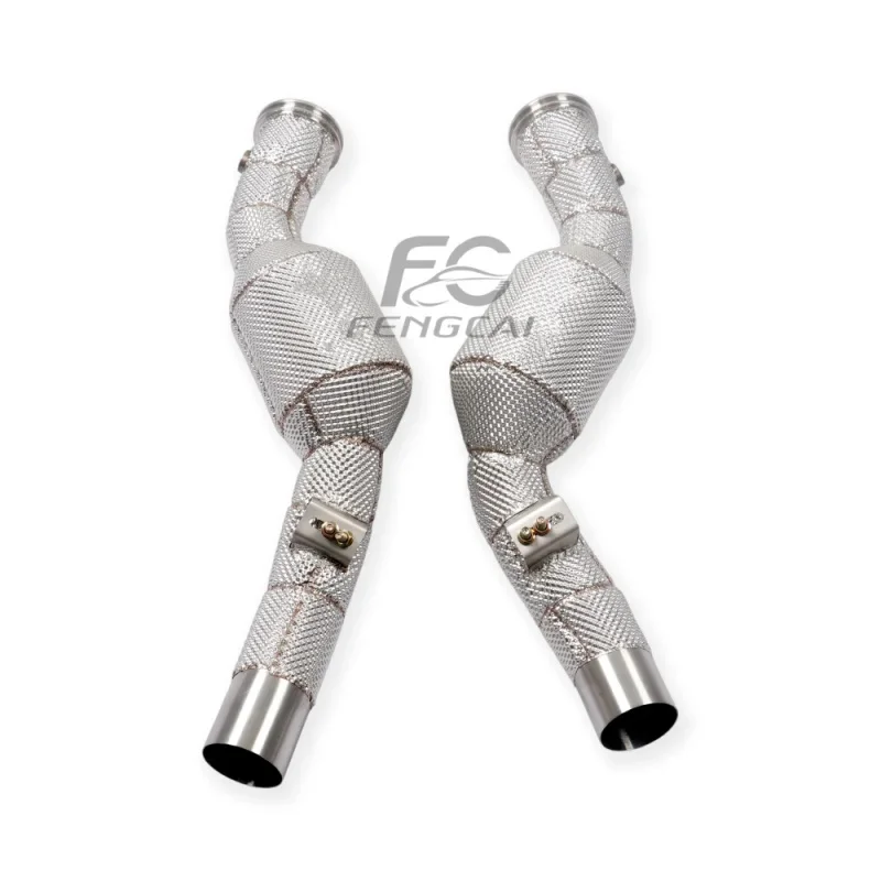 High-flow Downpipe Exhaust Head for Maserati Quattroporte 3.8T V8 GTS 2013-2019 SS304 Sports Dump Pipe Racing Upgrade 100% Match