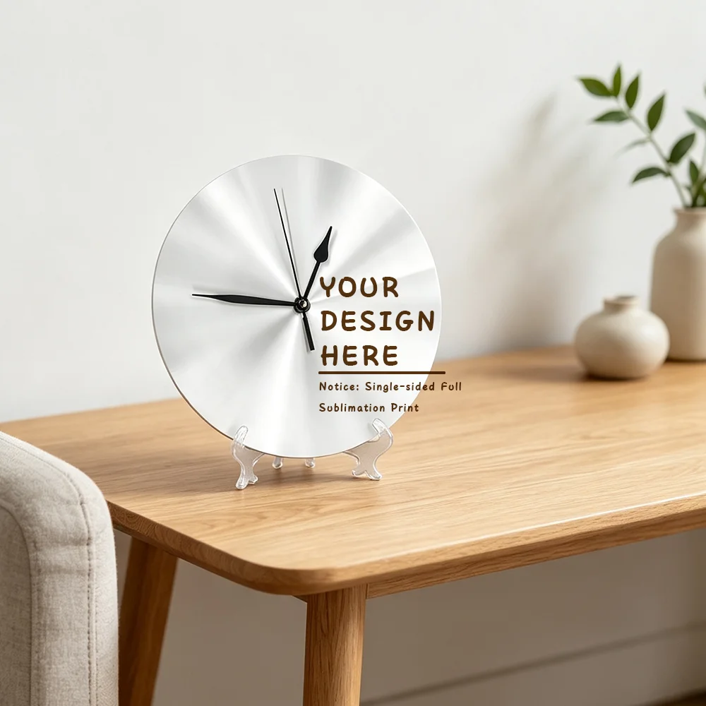 Customized Round PVC Wall Clock Print Photo Logo Text Silent Non Ticking Frameless Wall Watch Home Office Wedding Birthday Gift